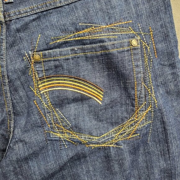 Tool Brand Jeans 44x32 Embroidered Rainbow Skater‎ Baggy Grunge Y2K - Picture 3 of 10